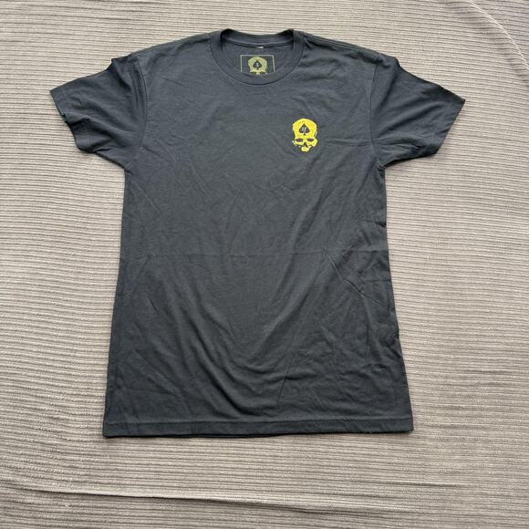 Zero Foxtrot Shirt Mens Small Black Death Follows Skull Graphic Tee Made USA - Picture 1 of 9